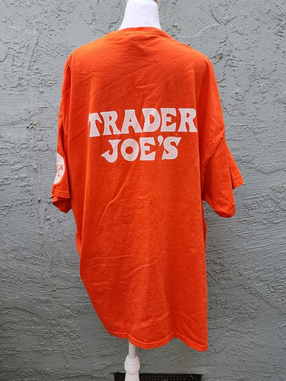 Trader Joe's Crew Employee Orange Graphic T-Shirt 3XL Big & Tall Uniform T RARE